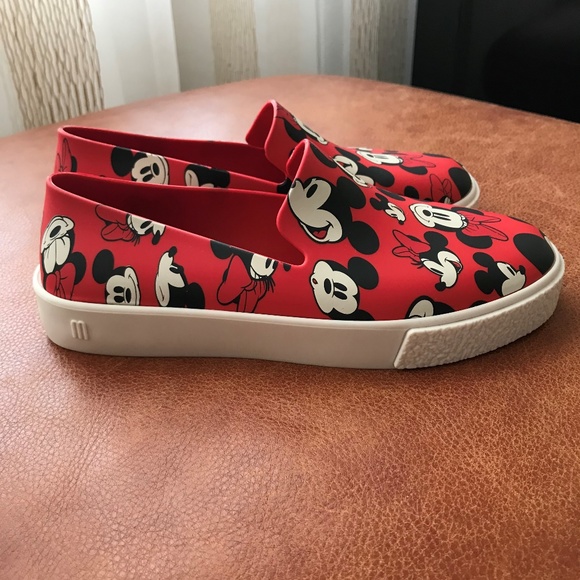 Melissa Shoes - Melissa-Mickey Red White,Size:5.(Display Model)